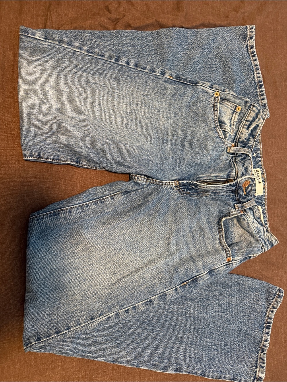 Garage Women's Straight Leg Jeans in Light Blue Denim